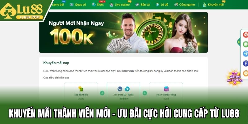 Khuyến Mãi Thành Viên Mới - Ưu Đãi Cực Hời Cung Cấp Từ Lu88