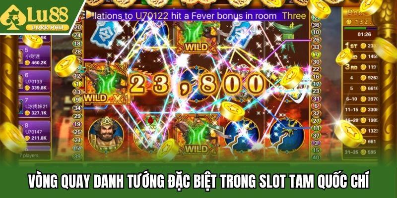 Vòng quay danh tướng đặc biệt trong slot Tam Quốc Chí